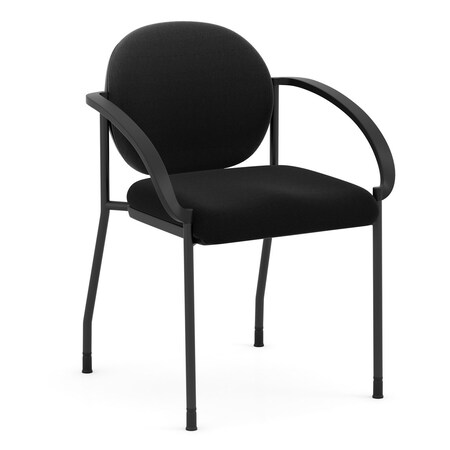 Officesource Regal Collection Side Chair with Arms and Black Frame 2804GFBK